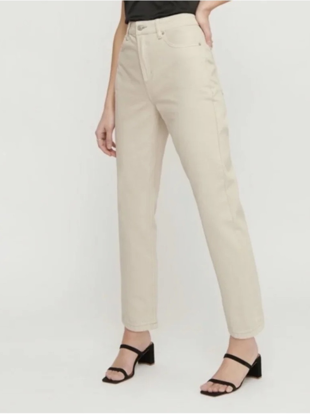 Dynamite « Gisèle » Straight Leg Pants in Cream